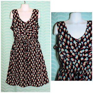 Be Bop Junior Girls Size XS Rayon Sleeveless Dress Deep Scoop Neck Owl Pattern